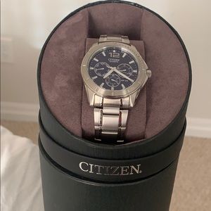 Citizen Stainless Steel Blue Quartz Watch